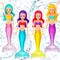 4 Pieces Summer Mermaid Dive Toys Mermaid Bath Toys Colorful Mermaid Pool Toys Swimming Pool Games for Boys Girls Teens Adults